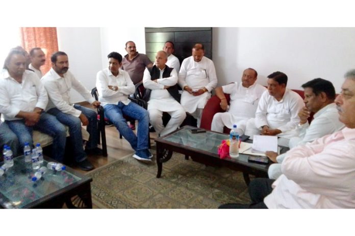 Cong Manifesto Committee interacting with people in Rajouri on Sunday. Cong Manifesto Committee interacting with people in Rajouri on Sunday.