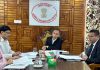 Justice Tashi Rabstan chairing a meeting on Wednesday.