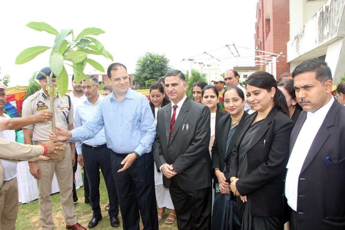 Justice Sanjay Dhar during visit to DCC Samba on Saturday. Justice Sanjay Dhar during visit to DCC Samba on Saturday.