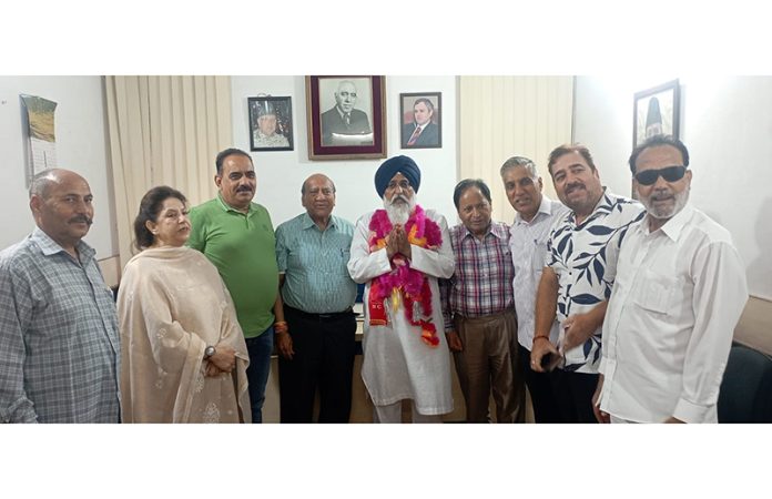 NC leaders during meeting at party office in Jammu.