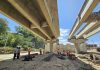 Construction in full swing on Sangrama flyover along the Srinagar-Uri National Highway in North Kashmir. -Excelsior/Aabid Nabi