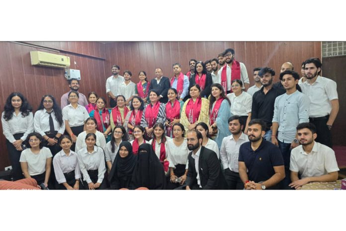 Dr Seema Rohmetra, Director The Law School posing along with others during a function at JU on Wednesday. Dr Seema Rohmetra, Director The Law School posing along with others during a function at JU on Wednesday.