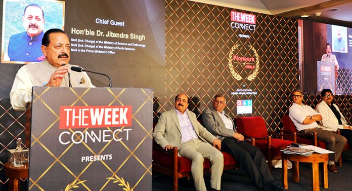 Union Minister Dr Jitendra Singh speaking after presenting 