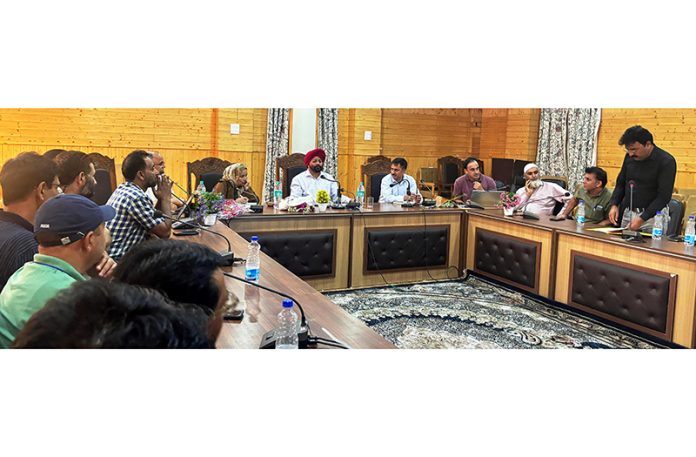 Director Ayush J&K, Dr Mohan Singh chairing a meeting on Friday. Director Ayush J&K, Dr Mohan Singh chairing a meeting on Friday.