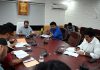 CEC LAHDC Dr Mohd Jaffer Akhoon chairing a meeting in Kargil on Monday.