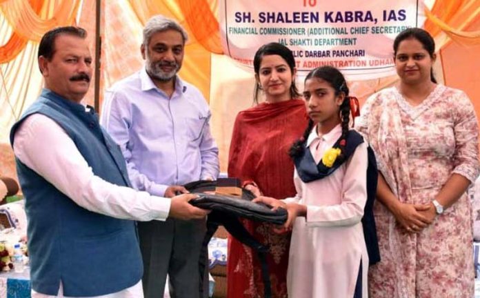 Shaleen Kabra during public outreach cum grievance redressal camp at Panchari. Shaleen Kabra during public outreach cum grievance redressal camp at Panchari.