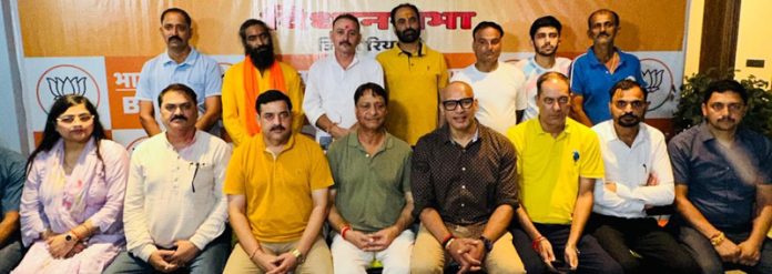 BJP leaders during campaign at Katra on Thursday. BJP leaders during campaign at Katra on Thursday.