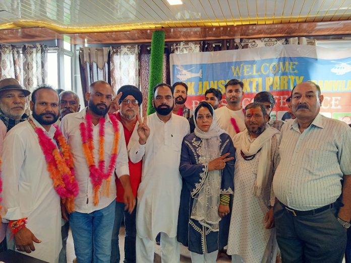 LJP (R) leaders during a joining programme at Jammu on Tuesday.