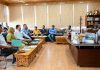 DC Kargil, Shrikant B Suse, chairing a meeting of the officers ahead of Ladakh Zanskar Festival on Saturday.