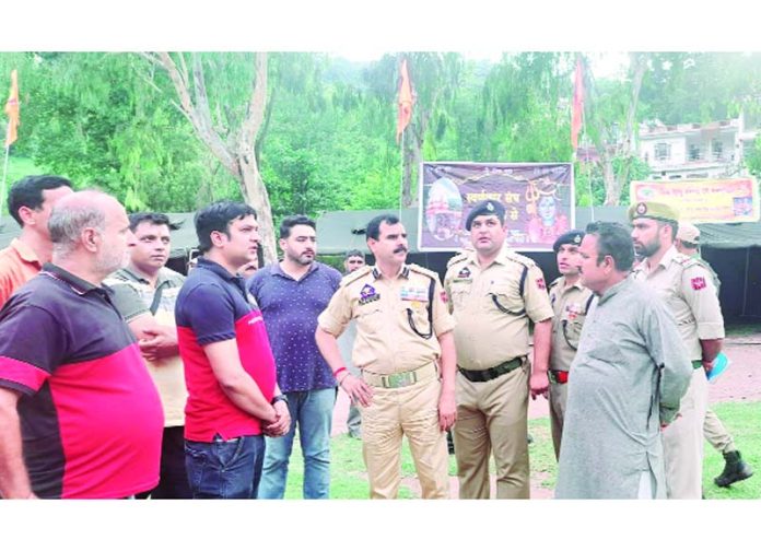 SSP Rajouri, Randeep Kumar reviewing Shri Budda Amarnath Ji Yatra arrangements on Sunday. SSP Rajouri, Randeep Kumar reviewing Shri Budda Amarnath Ji Yatra arrangements on Sunday.