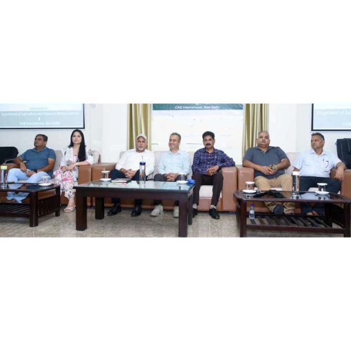 Dr. Vinod Pandit, Regional Director, South Asia, CABI chairing a meeting in Jammu on Monday. Dr. Vinod Pandit, Regional Director, South Asia, CABI chairing a meeting in Jammu on Monday.