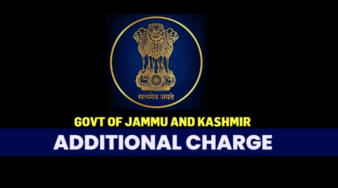 Additional Charge Assignments Ordered In J&K Finance Department