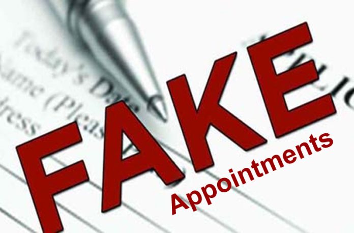 Fake appointments