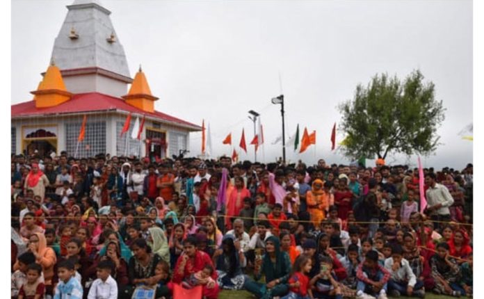 Devotees at Sankri Devta Temple on Sunday. Devotees at Sankri Devta Temple on Sunday.