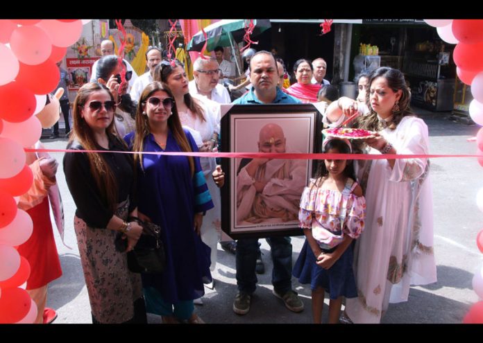 Ekta and Vikas Gupta inaugurating their new store in Jammu on Sunday.