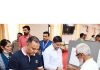 DEO Kishtwar Rajesh Kumar Shavan alongwith others casting votes on Saturday.