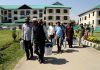 Polling staff leaving for their destinations from Govt Women’s Degree College, Pulwama. -Excelsior/Younis Khaliq