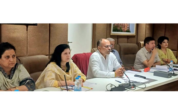CEO J&K chairing a meeting on Saturday. CEO J&K chairing a meeting on Saturday.