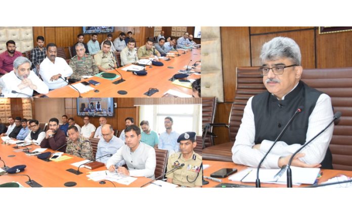Chief Secretary Atal Dulloo chairing a meeting.