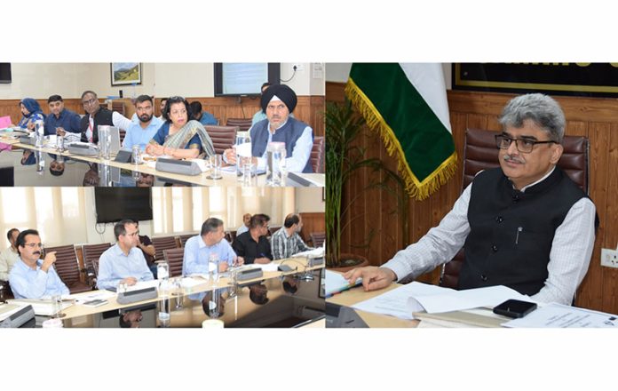 CS Atal Dulloo chairing a meeting on Wednesday. CS Atal Dulloo chairing a meeting on Wednesday.