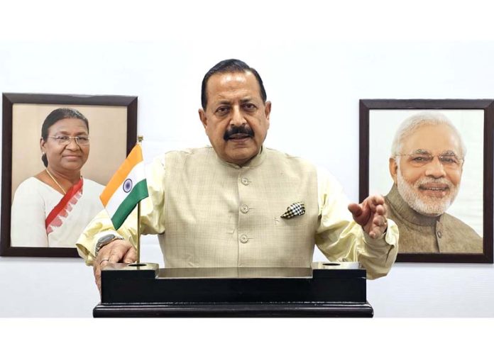 Union Minister Dr Jitendra Singh virtually delivering keynote address at the ”International Conference & Exhibitions on MATERIALS ENGINEERING and TECHNOLOGY being held at Mumbai on Wednesday. Union Minister Dr Jitendra Singh virtually delivering keynote address at the ”International Conference & Exhibitions on MATERIALS ENGINEERING and TECHNOLOGY being held at Mumbai on Wednesday.