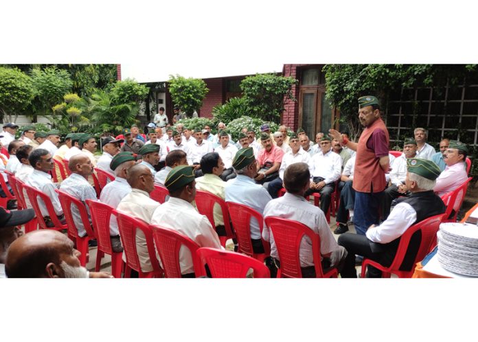 Senior BJP leader Devender Singh Rana addressing a meeting on Thursday. Senior BJP leader Devender Singh Rana addressing a meeting on Thursday.