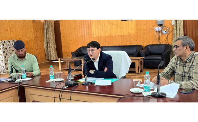 DM Baramulla chairing a meeting on Tuesday. DM Baramulla chairing a meeting on Tuesday.