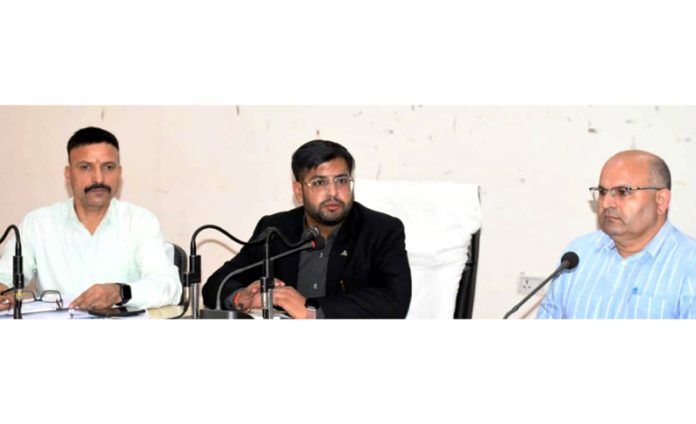 DEO Rajouri chairing a meeting. DEO Rajouri chairing a meeting.