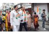 Cong leader Yogesh Sawhney during poll campaign in Jammu East.