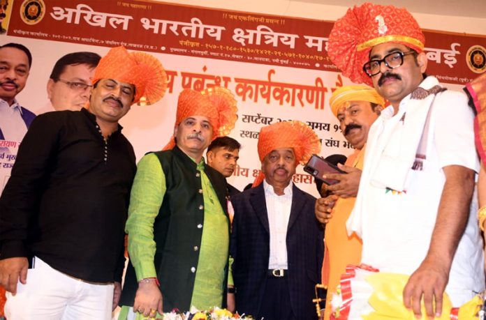 National general secretary, All India Kshatriya Mahasabha, Kuldeep Singh Raja posing with other dignitaries at Mumbai. National general secretary, All India Kshatriya Mahasabha, Kuldeep Singh Raja posing with other dignitaries at Mumbai.