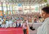 JKPCC working president, Raman Bhalla addressing a public rally in Jammu South.
