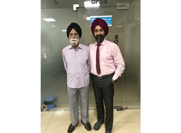 Dr Ranjit Singh posing with a patient on whom he performed knee replacement surgery. Dr Ranjit Singh posing with a patient on whom he performed knee replacement surgery.