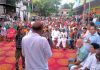 Cong leader Mula Ram addressing public meeting in Marh.