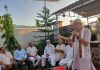 Former Minister and BJP candidate, Sham Lal Sharma addressing party workers in Jammu North on Thursday.
