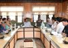 General Observer Ganderbal R Lakshmanan chairing a meeting on Wednesday.