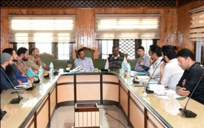 General Observer Ganderbal R Lakshmanan chairing a meeting on Wednesday. General Observer Ganderbal R Lakshmanan chairing a meeting on Wednesday.