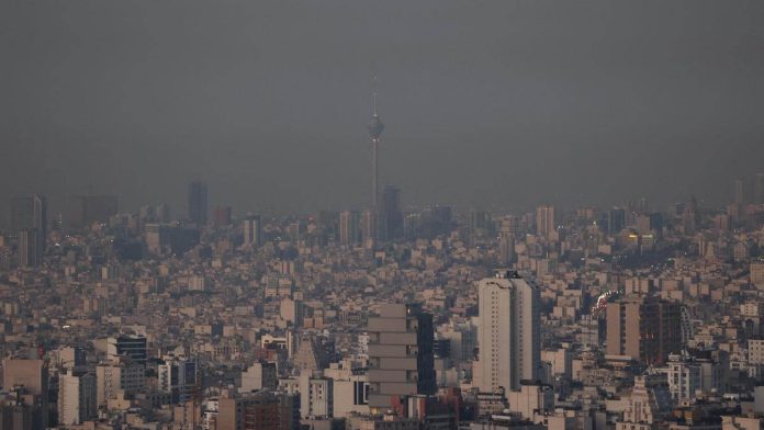 A general view of Tehran after several explosions were heard, in Tehran, Iran