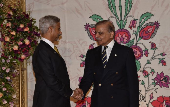 External Affairs Minister Jaishankar, Pakistan PM Shehbaz Sharif Exchange Pleasantries
