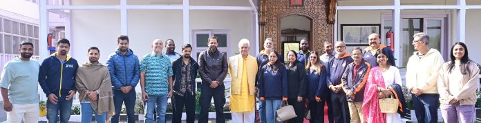 LG Sinha Meets Winner And Runner-Up Teams Of Legends League Cricket