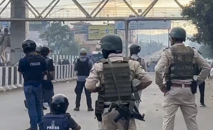 Students protest in Imphal