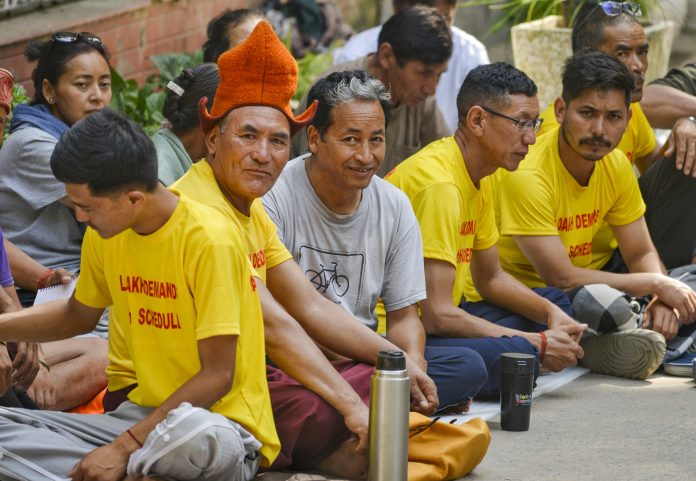 Sonam Wangchuk at protest