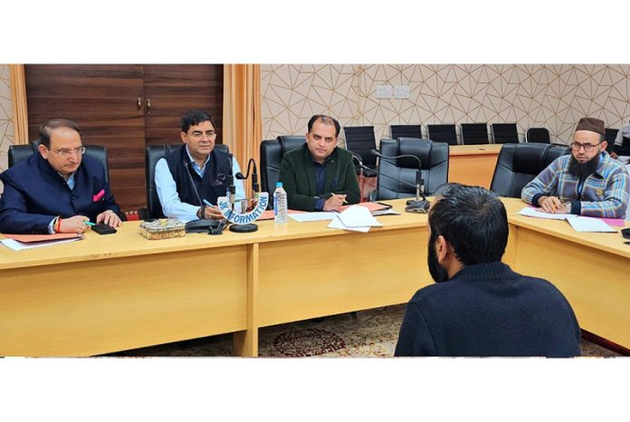DC Kishtwar chairing a meeting. DC Kishtwar chairing a meeting.