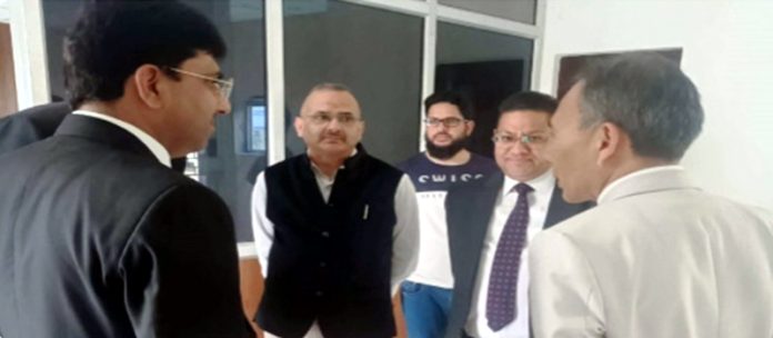 Chief Justice during visit to office of J&K Legal Services Authority at Jammu. Chief Justice during visit to office of J&K Legal Services Authority at Jammu.