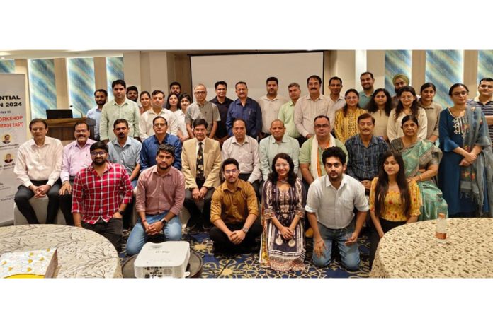 Senior Paediatricians and IAP members with young doctors during workshop at Jammu.