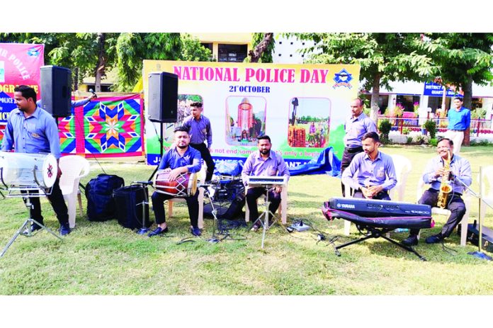Musicians performing during a cultural programme in District Police Lines, Jammu.
