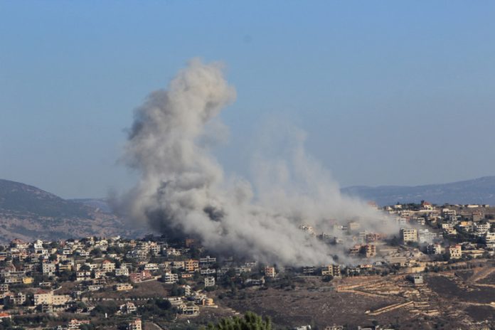 Photo shows smoke caused by Israeli airstrikes in Khiam, Lebanon. (UNI) Photo shows smoke caused by Israeli airstrikes in Khiam, Lebanon. (UNI)