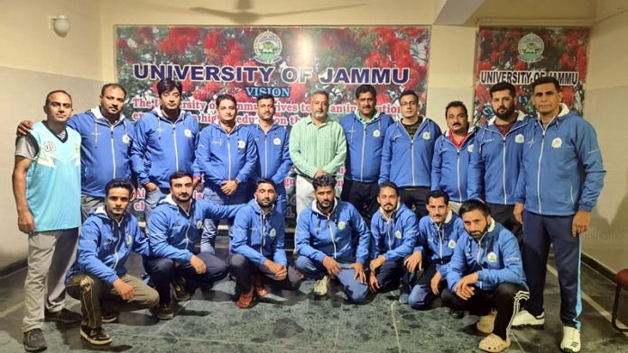 JU employees team posing before leaving for Chandigarh.