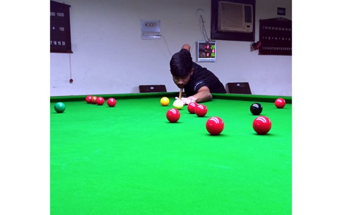 Hardik Gupta in action during a match at MA stadium, Jammu. Hardik Gupta in action during a match at MA stadium, Jammu.