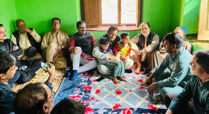 Minister for RD&PR Javed Ahmad Dar alongwith MLAs during offering condolences to the family of martyred army personnel. Minister for RD&PR Javed Ahmad Dar alongwith MLAs during offering condolences to the family of martyred army personnel.
