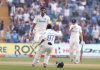 Washington Sundar celebrating after taking seven wickets against New Zealand on Thursday.